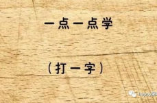 一点水准打一个字谜,一点水准暗藏玄机，猜中答案恍然大悟！”